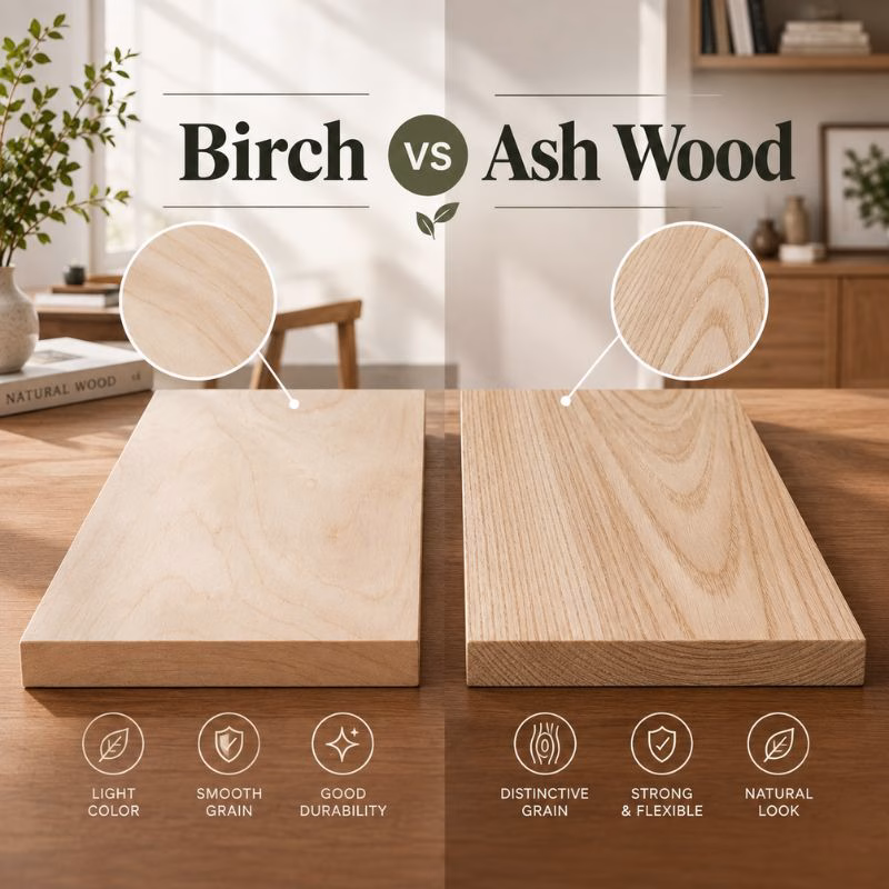 birch vs ash wood hardwood comparison