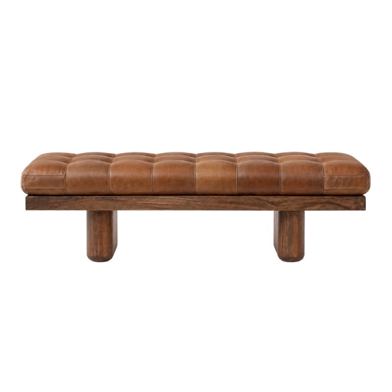 leather bench