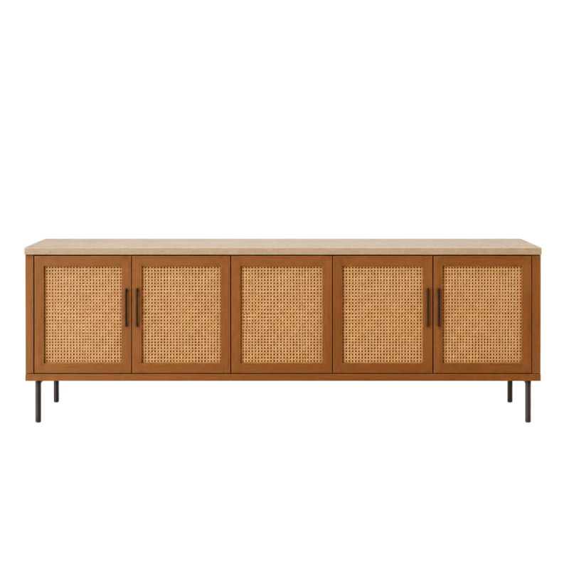 rattan buffet table