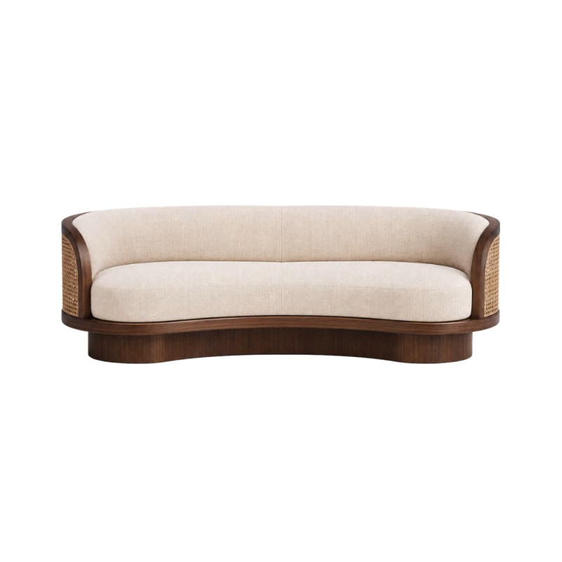 white wooden sofa